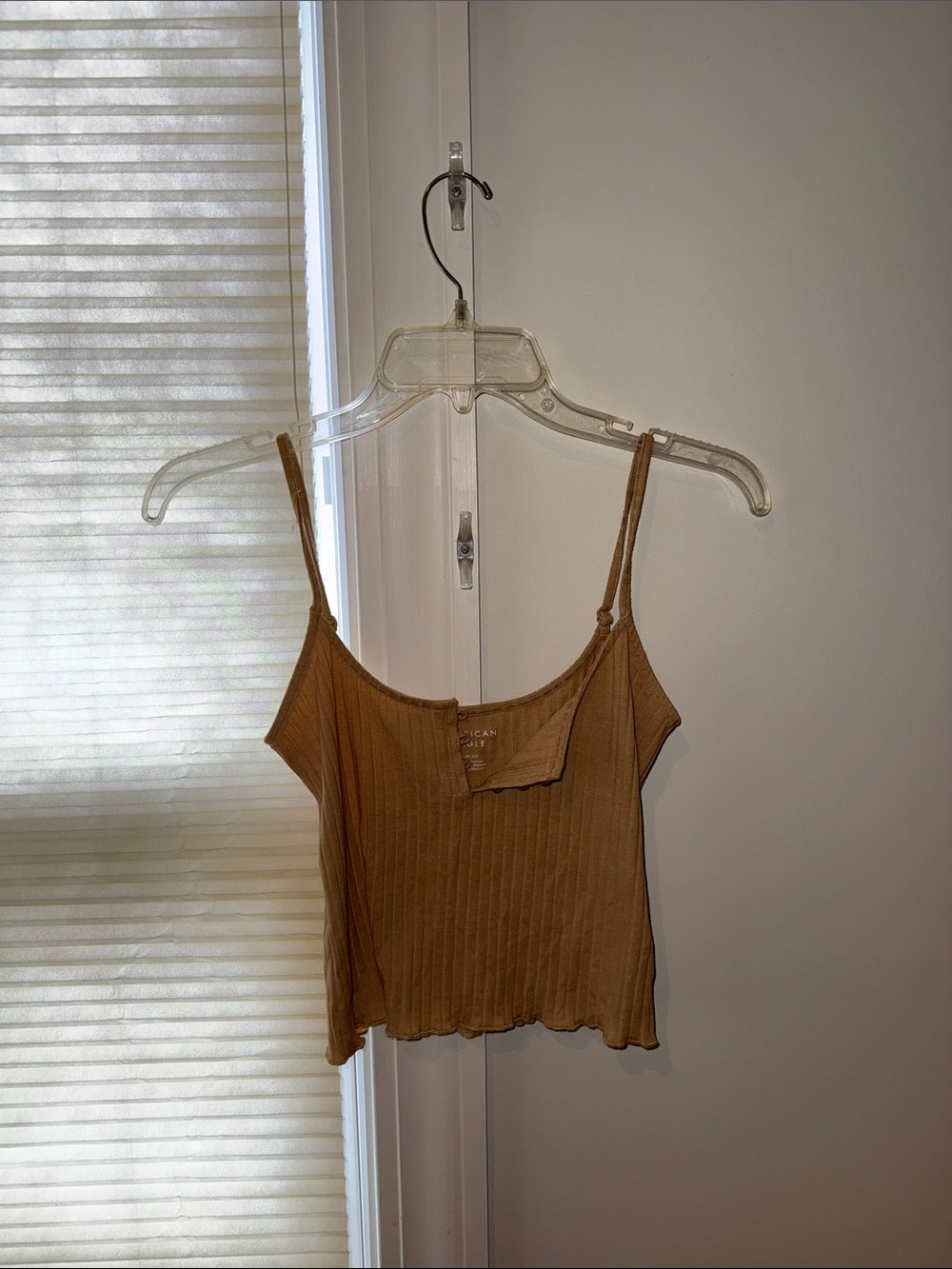 American Eagle Outfitters Ribbed Scoop Cami Tank - Camel Brown